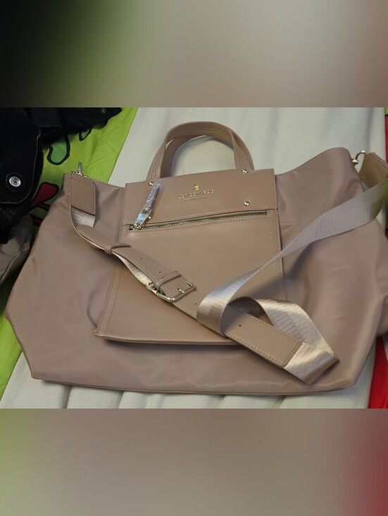 London Fog Handbags - London Fog Collection Blush Pink Structured Crossbody Bag